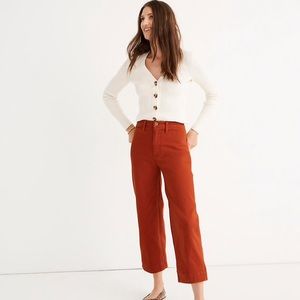 Madewell Rust Wide-Leg Pants